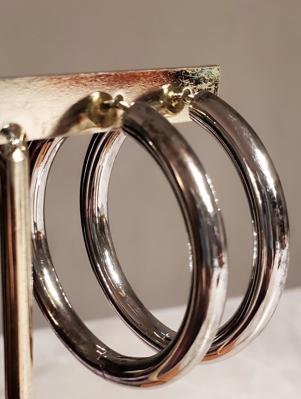 Sterling Silver 925 Oversized Signed Ti Sento Hoop Earrings